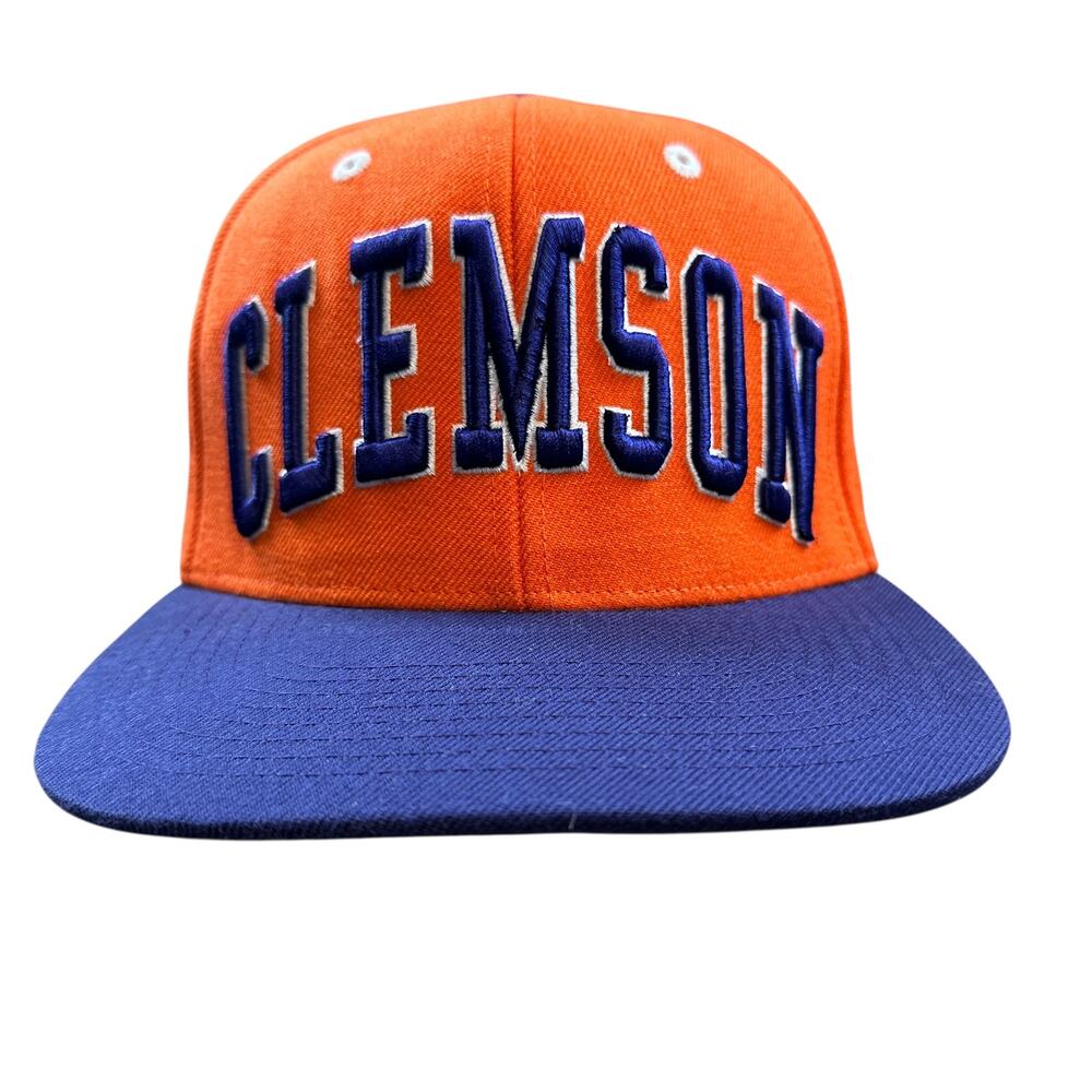 Clemson Tigers Snapback Big Embroidered Logo NCAA Baseball Cap Spell Out Logo
